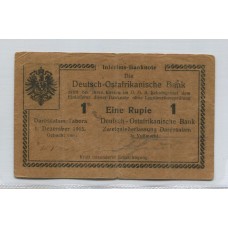 ALEMANIA COLONIA DE EAST AFRICA 1915 UNA RUPIA BILLETE EN BUEN ESTADO